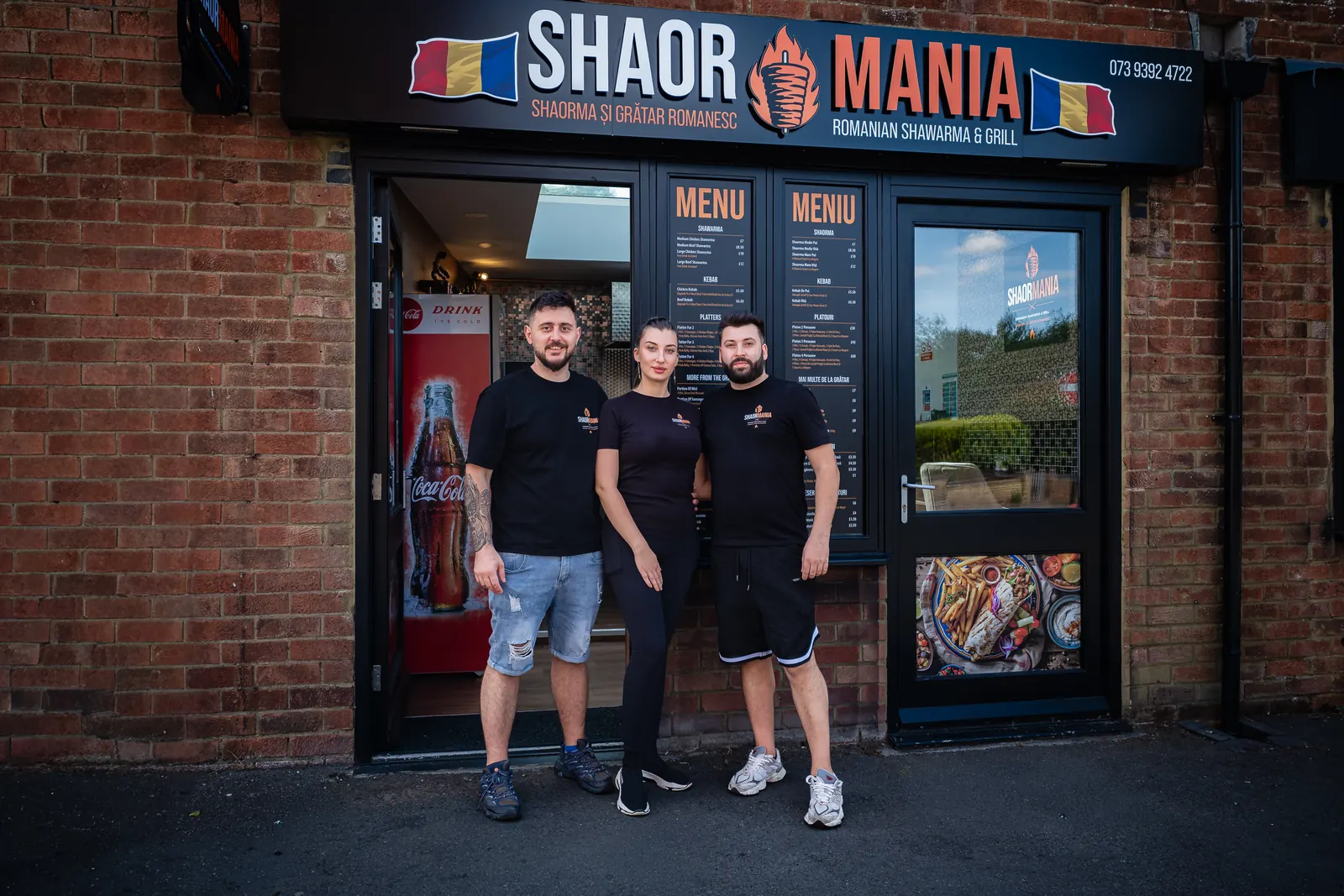 The Shaormania team outside the shop on Chapel Lane, Daventry